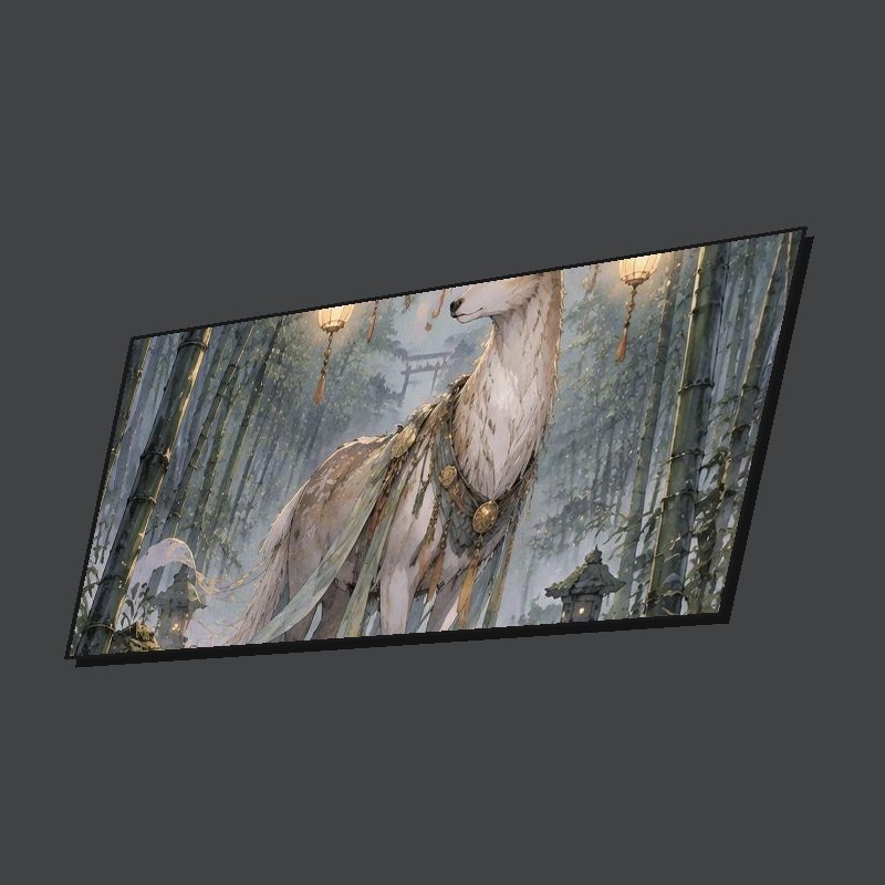 LANTERN STAG - XXL Desk Mat - Side view