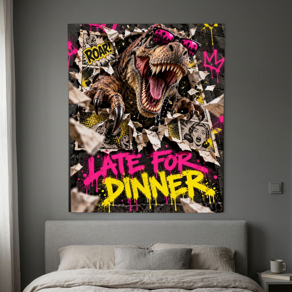 LATE FOR DINNER - Canvas Art Print
