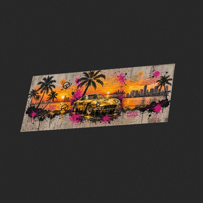 PALM COUPE - XXL Desk Mat - Side view