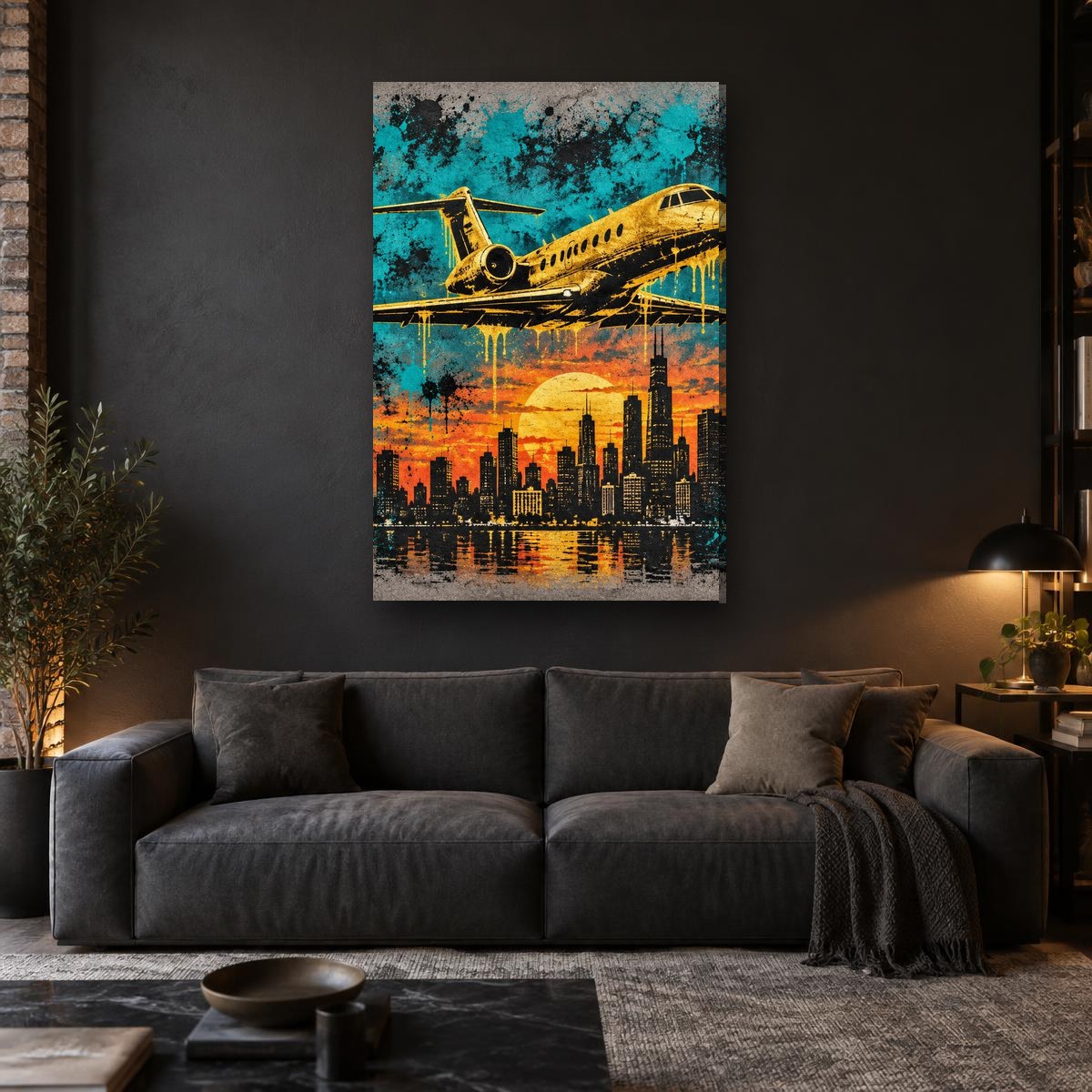 GOLD JET - Canvas - In the room