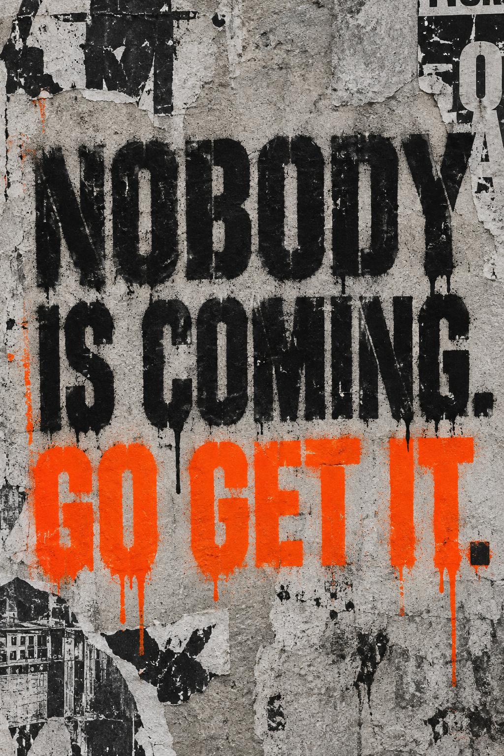 NOBODY IS COMING. GO GET IT. · Fleece Blanket