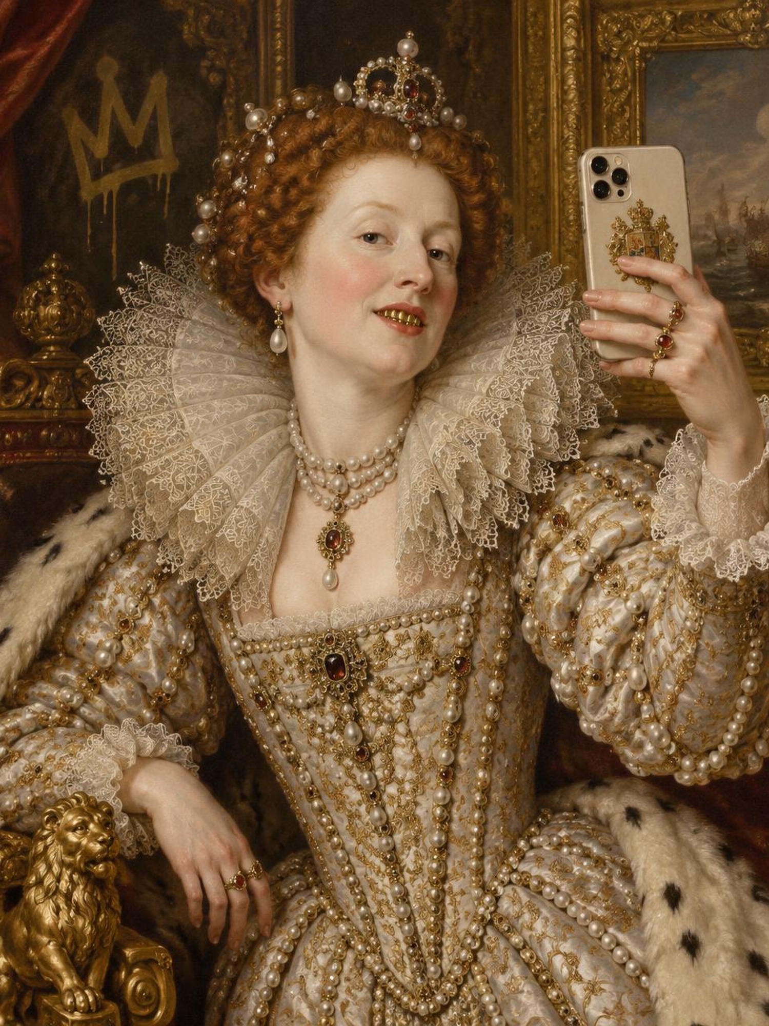 FRONT CAMERA QUEEN - Canvas - Flat artwork
