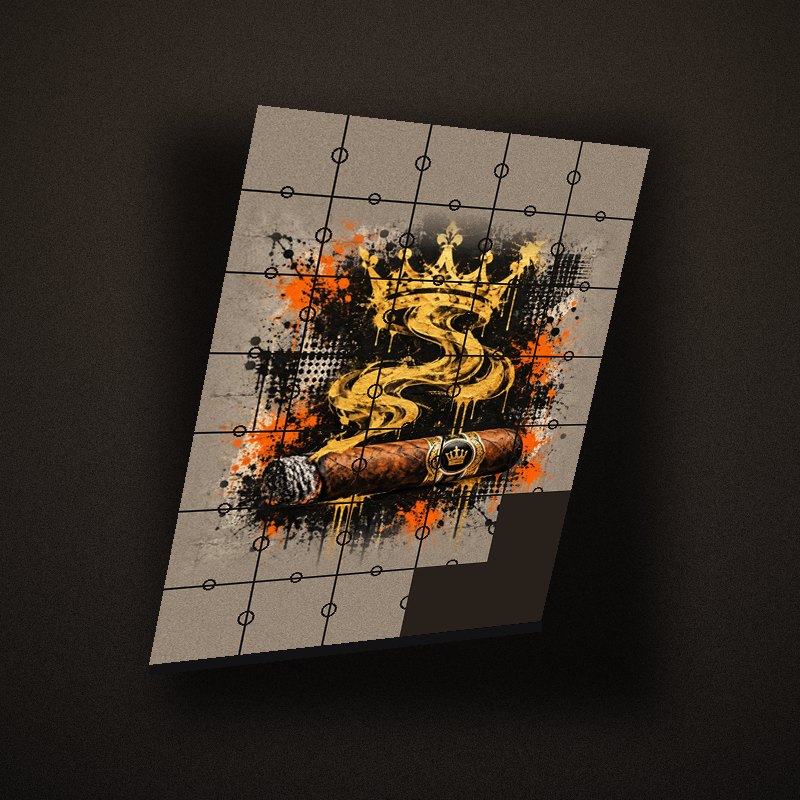 SMOKE CROWN - Art Puzzle - Side view