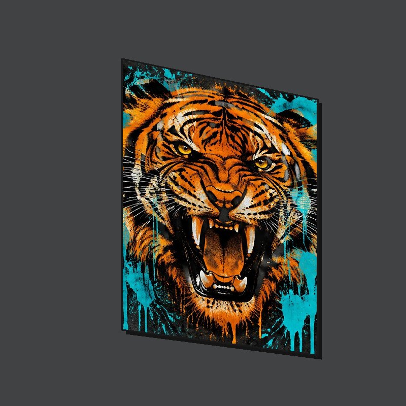 TIGER STATIC - Art Puzzle - Side view