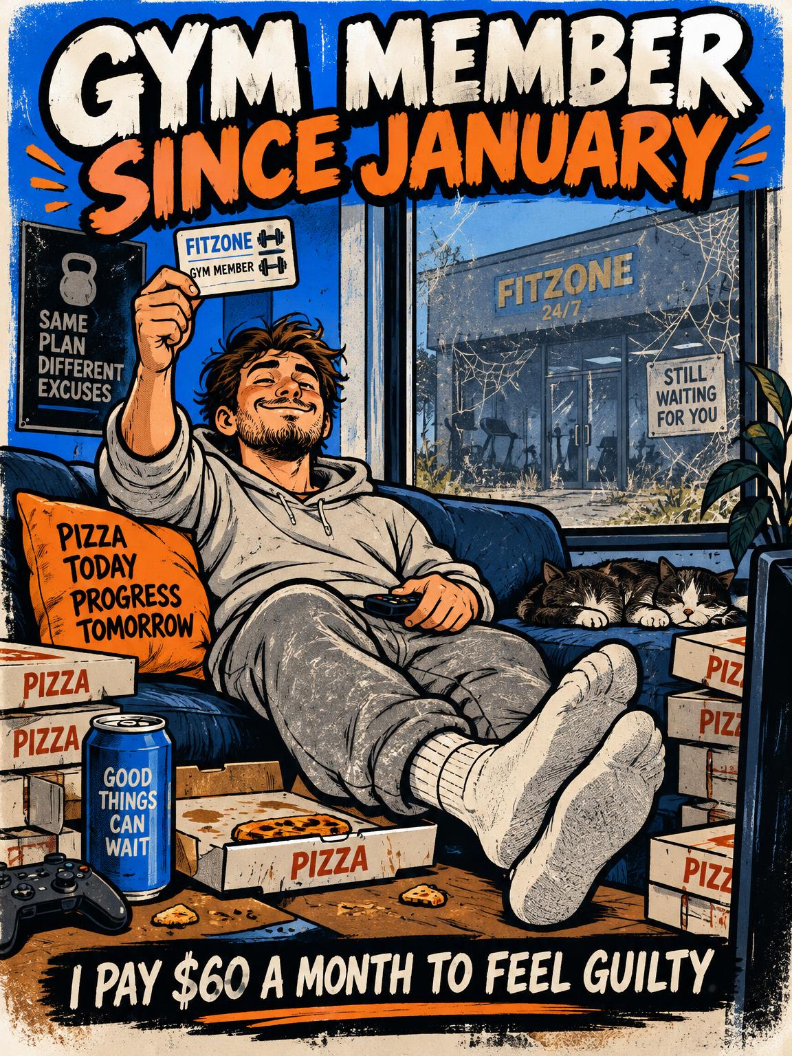 GYM MEMBER SINCE JANUARY - Canvas
