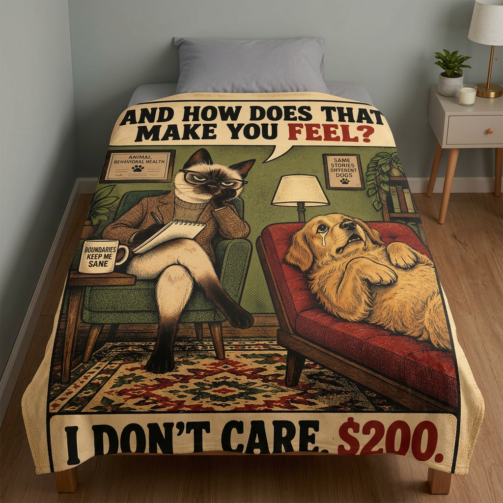 CAT THERAPY - Fleece Blanket